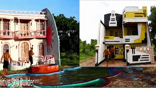 Top 2! How To Build Craft Mud House With Swimming Pool And Ground Water Slide