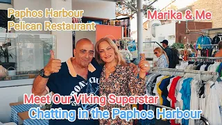 Meet Our Viking Rony @ The Pelican Restaurant.. Kato Paphos Harbour Cyprus