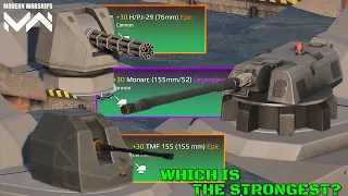 Monarch (155mm) VS TMF (155mm) VS H/PJ-29 (76mm) | Naval Cannon Comparison | Modern Warships