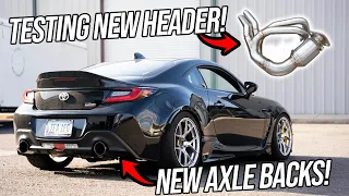 Testing our NEW AXLE BACK EXHAUSTS With PROTOTYPE EL HEADER!!! | 2022 BRZ/GR86 |