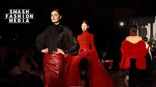 Zang Toi Haute Couture Fashion Show Finale Slow Motion | New York Fashion Week 2024