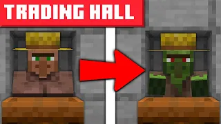 Minecraft Villager Trading Hall with Zombie Discounts 1.20.2