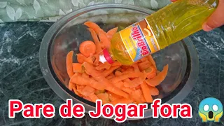 🔴JOGUEI DETERGENTE NA CASCA DE CENOURA 🥕 E PAREI DE COMPRA NO MERCADO ESTOU ECONOMIZANDO MUITO