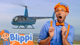 Blippi Explores a Helicopter | Classic Blippi Adventures | Vehicle Videos for Kids | Moonbug Kids