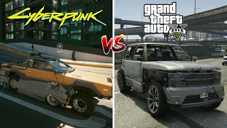 Cyberpunk 2077 Physics vs. GTA 5 Physics |Ultimate Car Crash Test Speed Sense Reality| Who's Better?