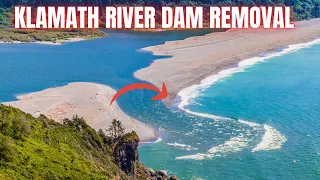 Dam removal on the Klamath River at the California-Oregon border.