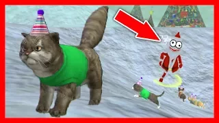 СИМУЛЯТОР КОТЕНКА #18 Виртуальный питимец Санта клаус и снеговики с оленями в Cat Sim
