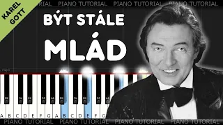 Karel Gott - Být stále mlád - Forever Young (piano tutorial | jak hrát)