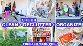 EXTREME CLEAN + ORGANIZE WITH ME  | EXTREME CLEANING MOTIVATION | GARAGE DECLUTTER | FREEZER MEALS