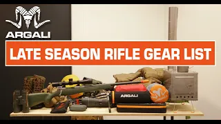 BRAD'S LATE SEASON RIFLE GEAR LIST