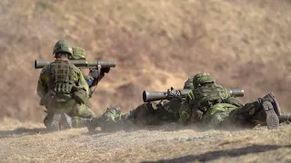 Swedish Military - Carl Gustaf GRG m/48 recoilless anti-tank, grenade rifle (Slow-Mo)
