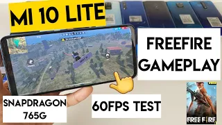 Mi 10 lite free fire 60fps gameplay test snapdragon 765g