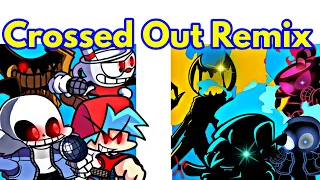 Friday Night Funkin' VS Crossed Out | Remix / Indie Cross (FNF Mod/Hard/Cuphead Sans Bendy + Cover)