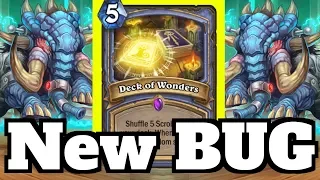 GAME BREAKING BUG! Giving the Opponent 40 Deck of Wonders! | Hearthstone