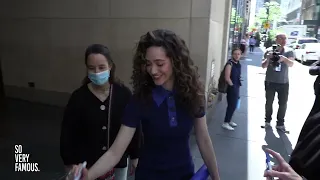 Emmy Rossum with fans in NYC