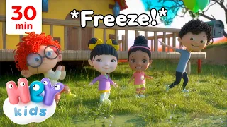 Freeze Dance Song and More! | Dance Songs for Kids | Hey Kids Nursery Rhymes