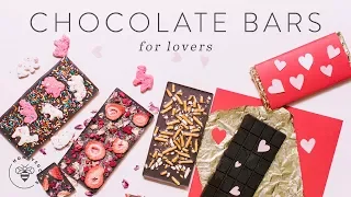 3 DIY CHOCOLATE BARS + Packaging for Valentine's Day 🍫🍫🍫💖😍 | HONEYSUCKLE