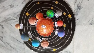 How to make a 3D Solar System model for School Science projects. #solarsystem