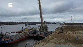 На Енисее начали строительство причалов для проекта «Восток Ойл»