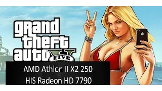 GTA 5 тест производительности Athlon II X4 640+HIS 7790