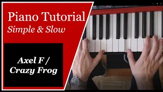 Crazy Frog / Axel F - simple and slow Piano Tutorial