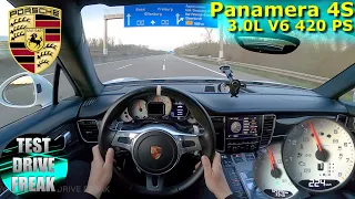 2014 Porsche Panamera 4S 3.0 V6 420 PS TOP SPEED AUTOBAHN DRIVE POV