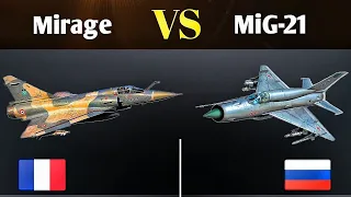 Dassault Mirage-2000 VS MiG-21 Fighter Jet | Two Legendary Military Aircraft