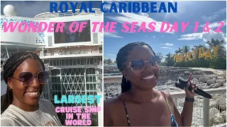 Boarding the LARGEST Cruise Ship in the World | Royal  Caribbean  Wonder of the Seas | Coco Cay