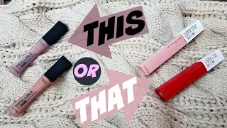 This or That | L'Oreal Infallible Pro Matte Liquid Lipstick + Maybelline SuperStay Matte Ink