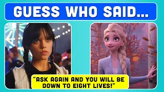 Guess Who Said... Disney Princess vs Wednesday Character | Wednesday Quiz | Disney Voice Quiz