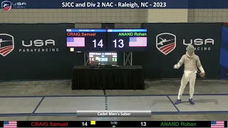 SJCC and Div 2 NAC -Cadet Men's Saber - Final  - Raleigh, NC  - 2023