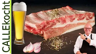 Schweinebraten in Biersoße & karamellisierten Schalotten. Omas Rezept