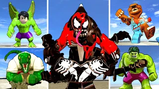 HULK Transformation w Lizard, Red Hulk & Abomination Transformations in Lego Marvel Super Heroes