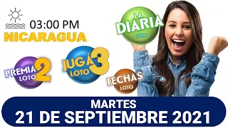 Sorteo 03 pm Loto NICARAGUA, La Diaria, jugá 3, Súper Combo, Fechas, 21 de septiembre 2021 |✅🥇🔥💰