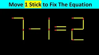 Improve IQ - Fix The Equation #matchstickpuzzle #simplylogical