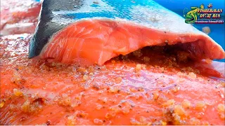 Salted salmon, chum salmon, pink salmon Look for a new, cool recipe for salting red fish YOU FOUND I