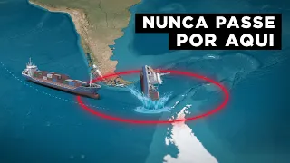 Por que os Navios odeiam passar "por baixo" da América do Sul?