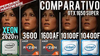 Comparativo - Xeon E5 2620v3 vs I3 10100F, I5 10400F, R5 1600AF, R5 3600 com GTX 1650 Super (Pt.2)