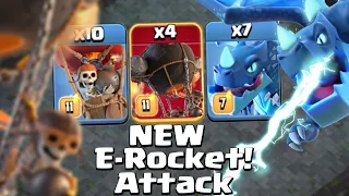 NEW E-Dragon Air Attacks! E-Rocket-Loon Strategy 3 Star Th16 Air Attacks 2024 - Clash Of Clans