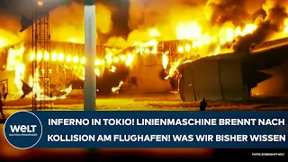 TOKIO: Flammeninferno am Flughafen! Linienmaschine brennt nach Kollision! Was wir bisher wissen