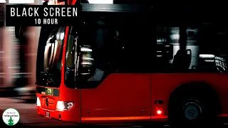 Bus Ride Sleep Sounds | Bus Ambience | 10 Hour Black Screen