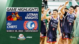 #NCAASeason97 GAME HIGHLIGHTS: Letran Knights vs AU Chiefs | March 30, 2022