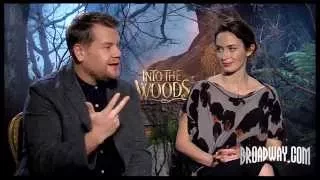 "Into the Woods" Stars Emily Blunt & James Corden Want to Act & Get Drunk on B’way Soon