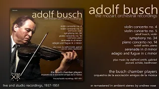 ADOLF BUSCH Mozart Symphony No. 34 (1945) - Pristine PASC639