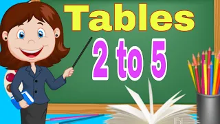 Table of 2 to 5 | Rhythmic Table of Two to Five | Learn Multiplication Table of 2 to 5 | #kidsmaths