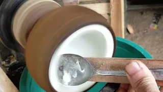 Woodturning - Coconut Poked Spoon ??