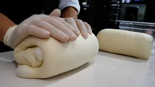 Amazing crispy and unusual shape! Brick-shape pastry bread - Korean food