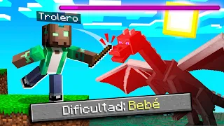 ¡TERMINAMOS MINECRAFT en DIFICULTAD BEBÉ! 😂👶 MATAMOS al DRAGÓN del END MINECRAFT ALEATORIO