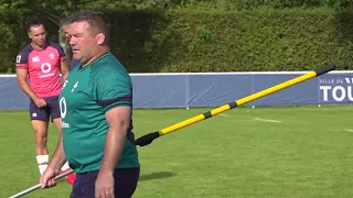 Ireland rugby team trains ahead of the Rugby World Cup opener against Romania in France