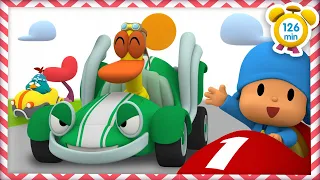 🚗 POCOYO em PORTUGUÊS do BRASIL - Corridas de carros [126 min] | DESENHOS ANIMADOS para crianças